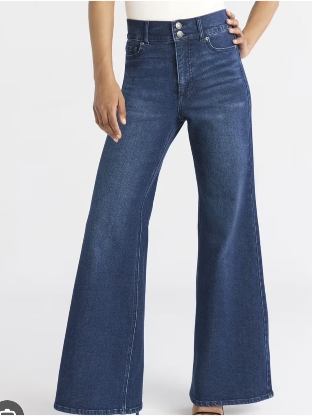 sofia by sofia vergara High-Rise Wide Leg Jeans - Dark Blue